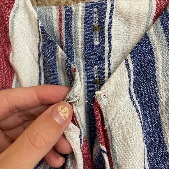 American Eagle striped red white blue romper - Picture 2 of 7